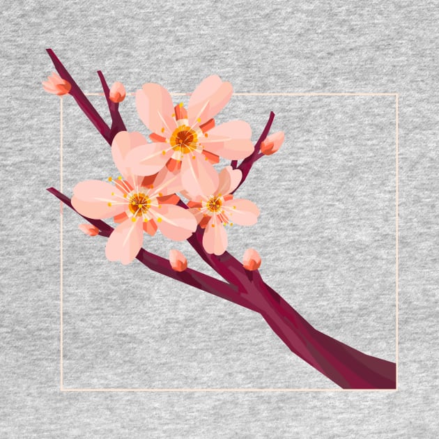 Cherry Plum Blossom Flower Sakura Chinese Japanese by banditotees